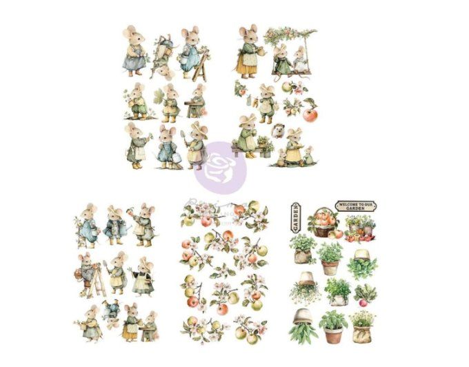 Feuilles de stickers, dimensions : 12.7x20.3cm environ, Homegrown - Prima marketing
