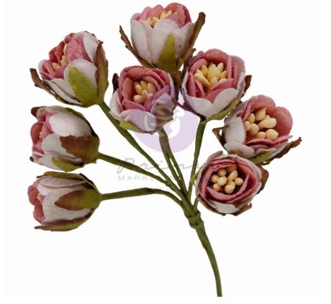 Fleurs (8 pièces), Buttons & Keepsakes - Prima marketing