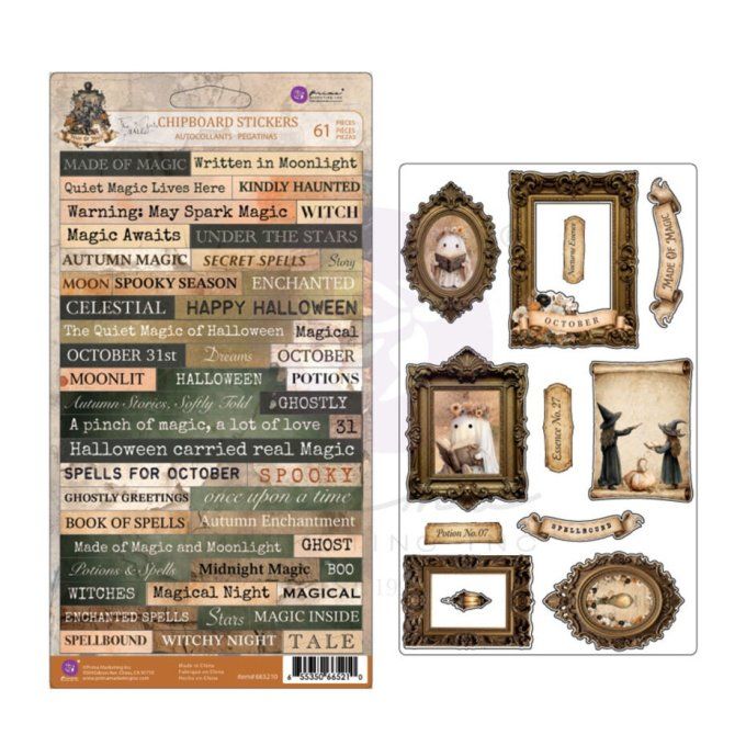 Prima marketing - Made of magic - Chipboards cartonnés adhésifs