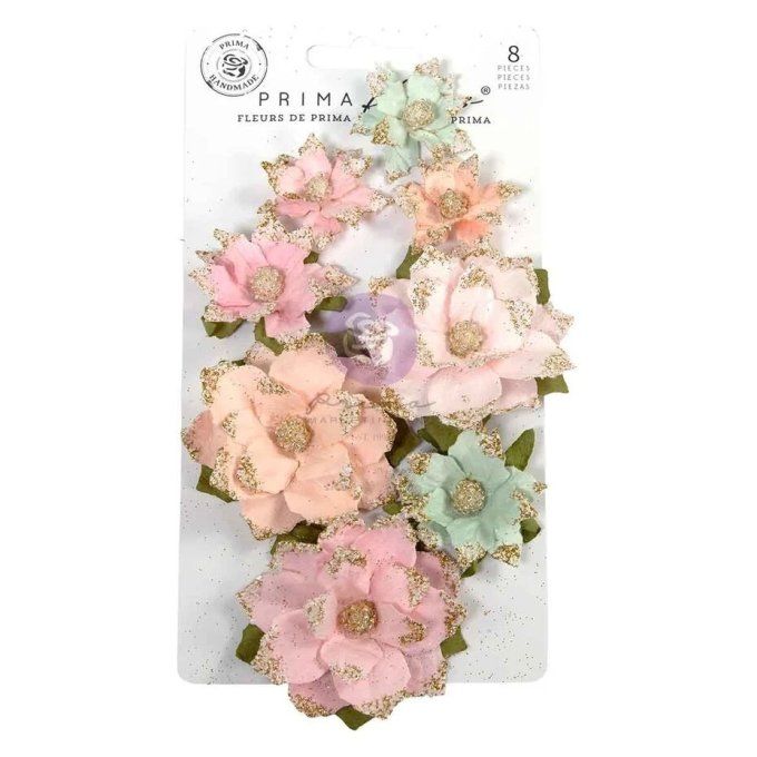 Fleurs, Christmas blush - Prima marketing - 8 pièces