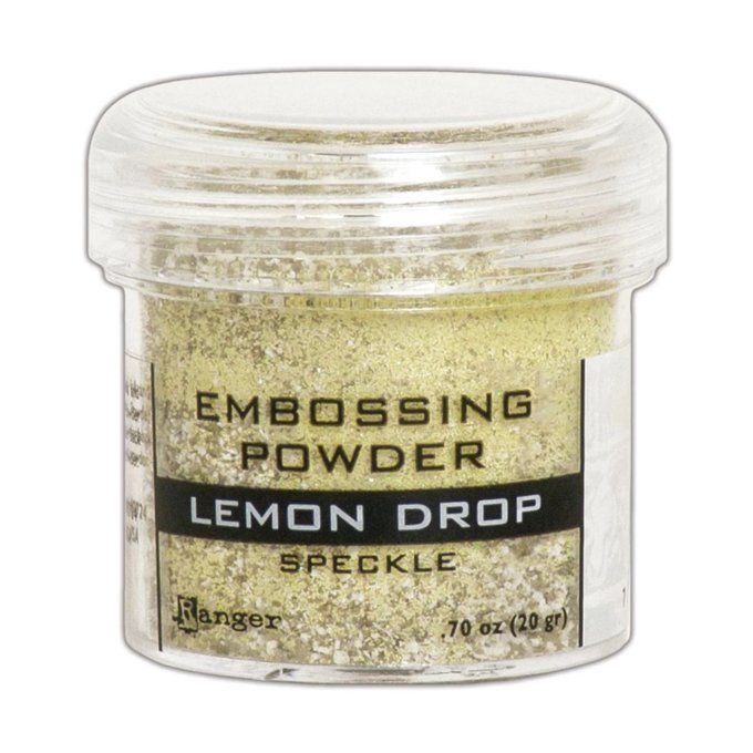 Distress Embossing powder, Tim Holtz, couleur : Lemon drop, speckle