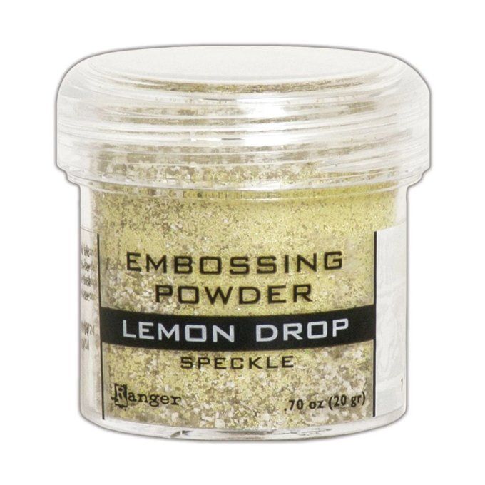 Distress Embossing powder, Tim Holtz, couleur : Lemon drop, speckle