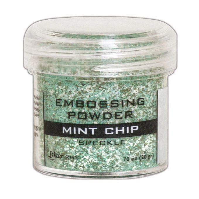 Distress Embossing powder, Tim Holtz, couleur : Mint chip, speckle 