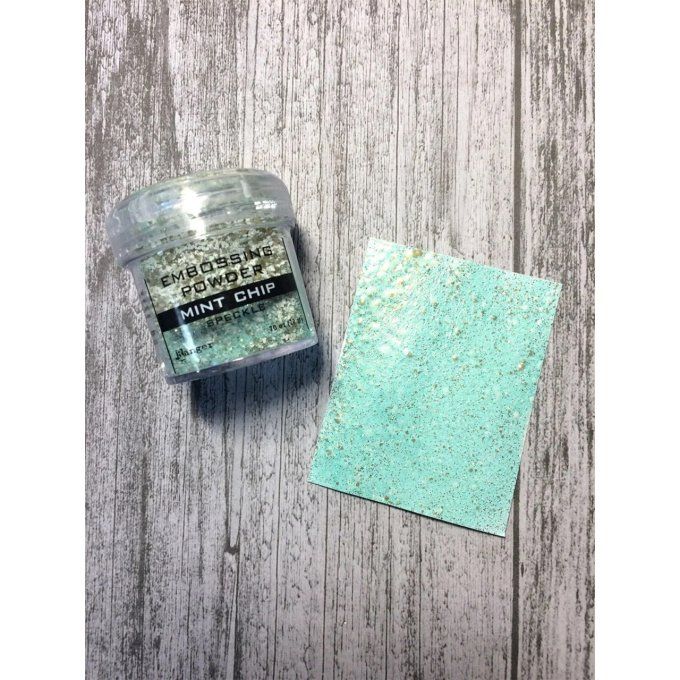 Distress Embossing powder, Tim Holtz, couleur : Mint chip, speckle 