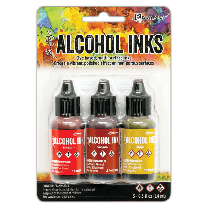Ranger, 3 Encres à alcool, 14ml - Couleurs : Ember, Sienna et Dijon