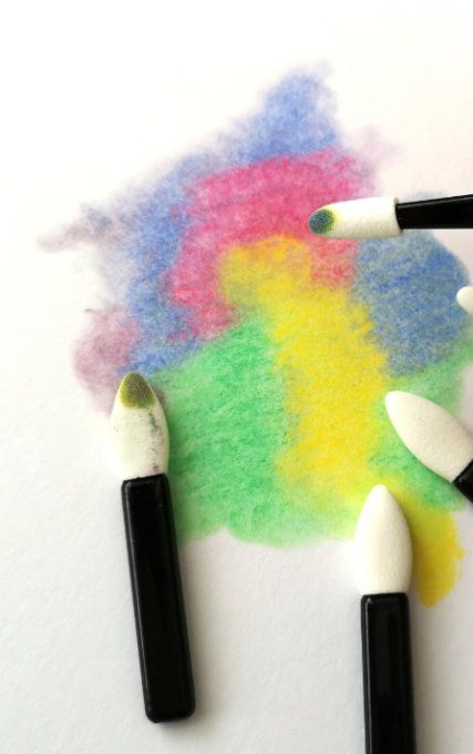 12 mini applicateurs pour pastel - 2 tailles différentes