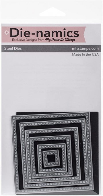 6 Dies/matrices de découpe, carrés effet fausses coutures - My favourite things