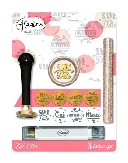 Wax Kit Wedding - Kit cire à cacheter thème Mariage, Aladine