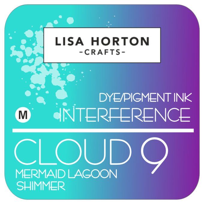 Lisa Horton Craft, cloud 9 - pad encre - Interference - Mermaid lagoon shimmer, grand pad