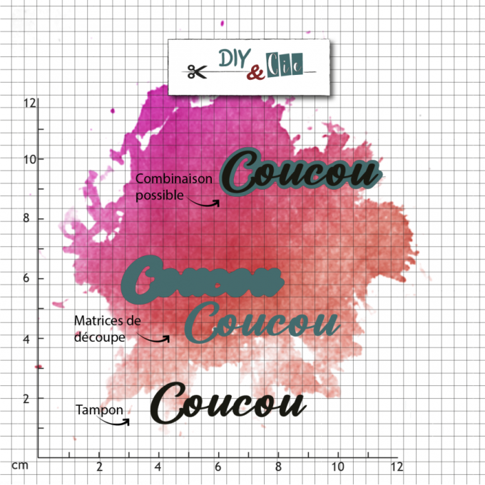  Dies/matrices de découpe et tampon, DIY & Cie, Coucou