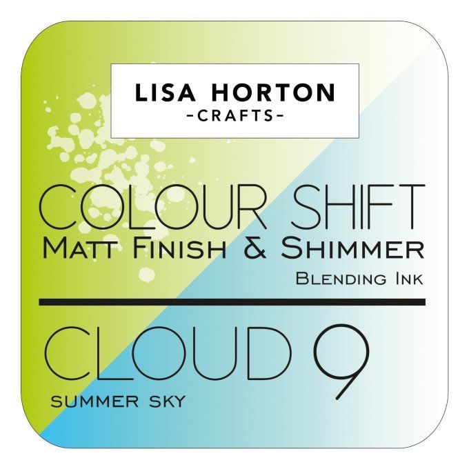 Lisa Horton Craft, cloud 9 - pad encre - Colour shift, matt finish & shimmer, Summer sky, grand pad