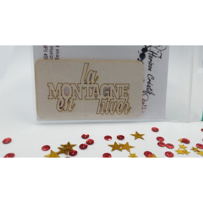 Chipboard  La montagne en hiver - à l'unité