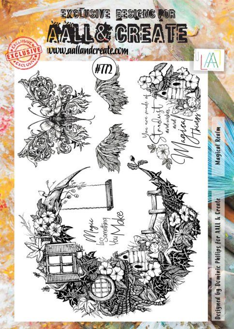 6 Tampons - AALL&Create - Magical realm - dimension de la planche : Format A4
