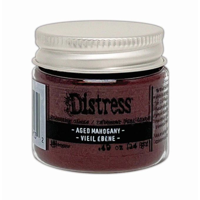 Distress Embossing glaze, Tim Holtz, couleur : Aged mahogany