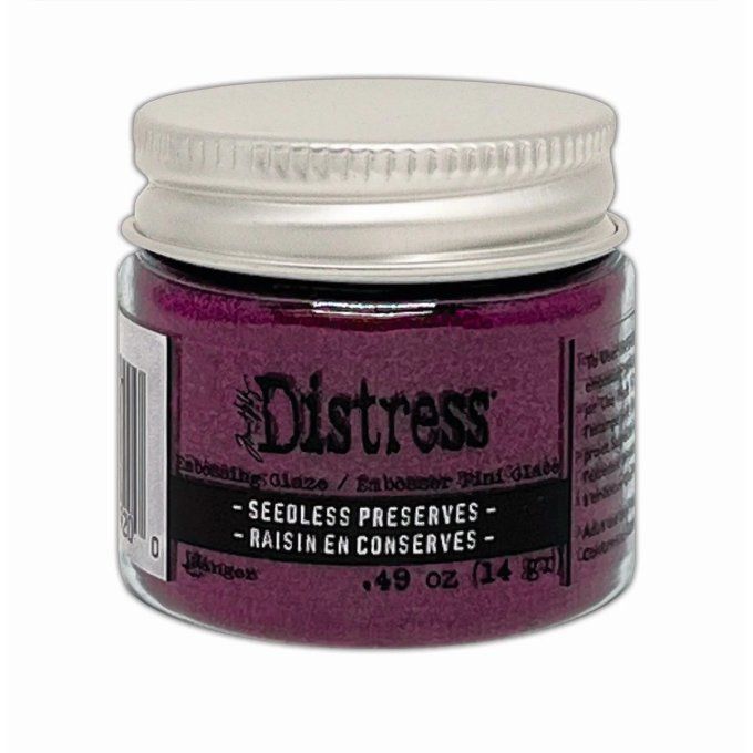 Distress Embossing glaze, Tim Holtz, couleur : Seedless preserves