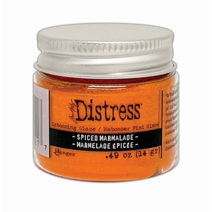 Distress Embossing glaze, Tim Holtz, couleur : Spiced marmelade