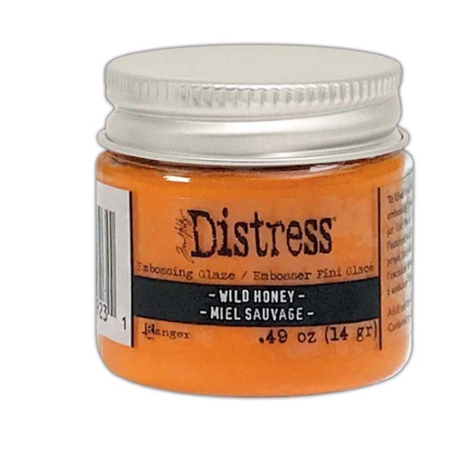 Distress Embossing glaze, Tim Holtz, couleur : Wild honey