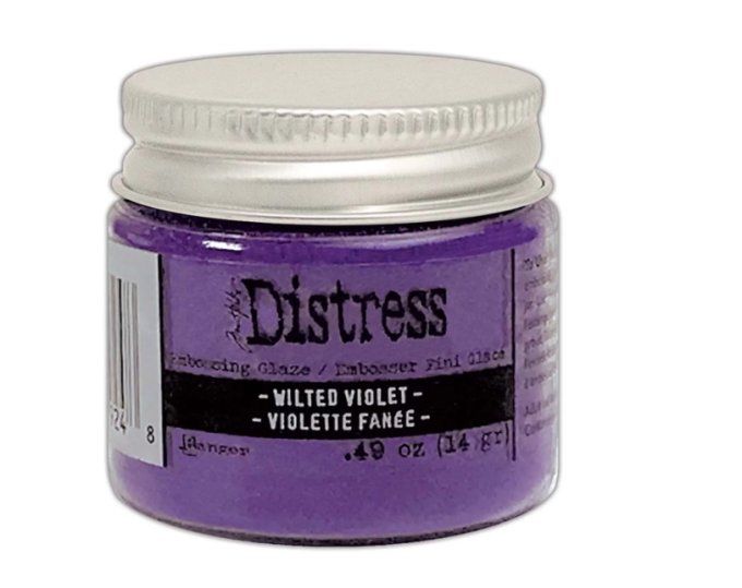 Distress Embossing glaze, Tim Holtz, couleur : Wilted violet 