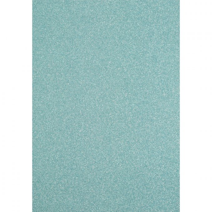5 Feuilles de papier pailleté - format A4 - couleur : Aqua - 250g