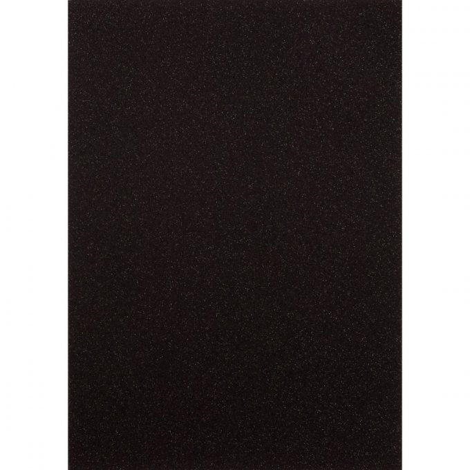 5 Feuilles de papier pailleté - format A4 - couleur : noir - 250g
