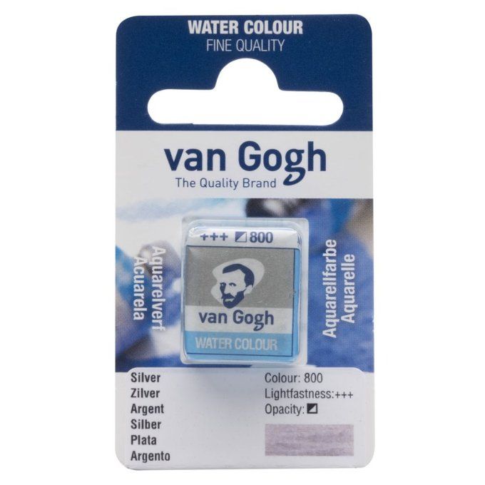 Aquarelle - Van Gogh -  demi godet - couleur : Argent n°800