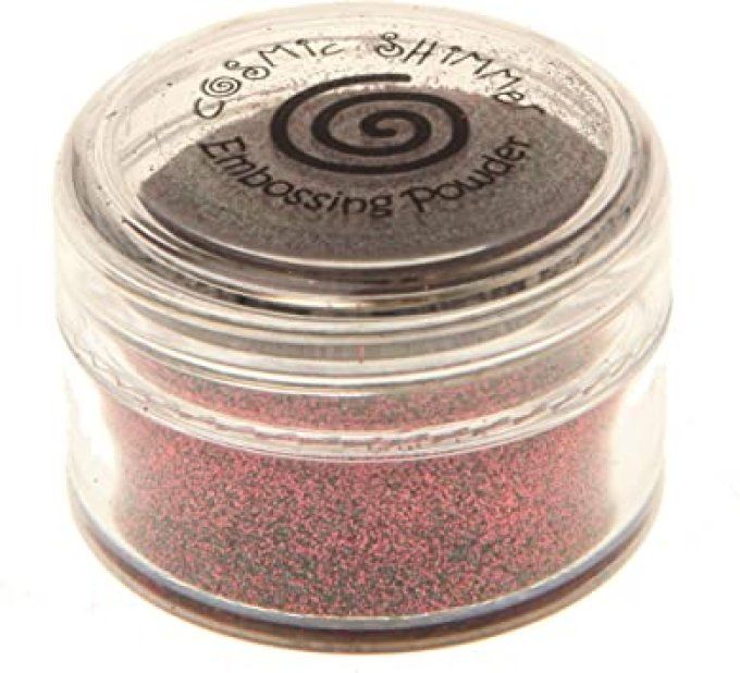 Poudre à embosser, Cosmic shimmer, couleur : Silver tinsel - gamme brilliant - 20ml