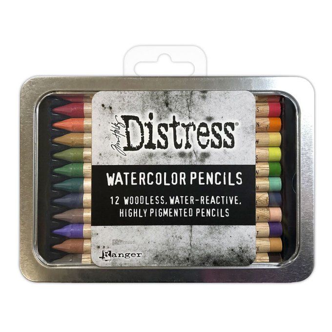 12 crayons - Distress watercolor - kit 4