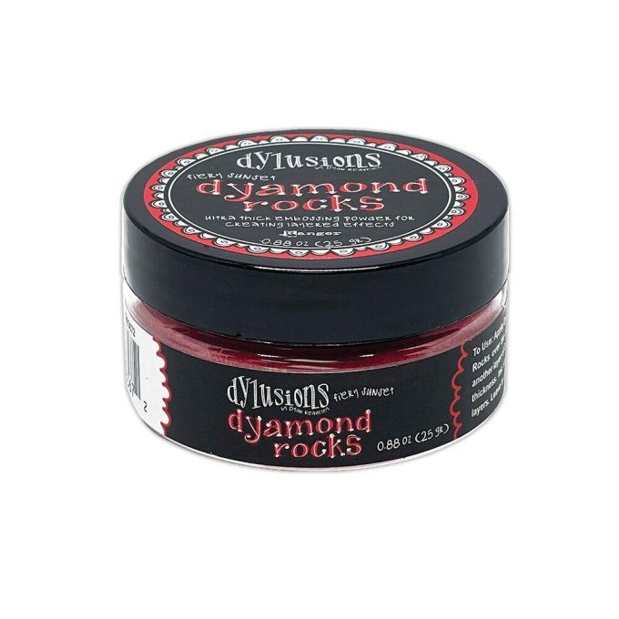 Poudre à embosser, Dylusions dyamond rocks - Fiery sunset - 25g environ