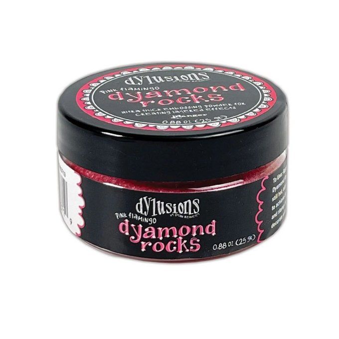 Poudre à embosser, Dylusions dyamond rocks - Pink flamingo - 25g environ 