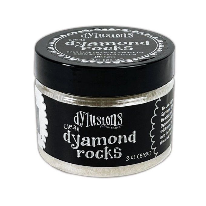 Poudre à embosser, Dylusions dyamond rocks - Clear - 80g environ 