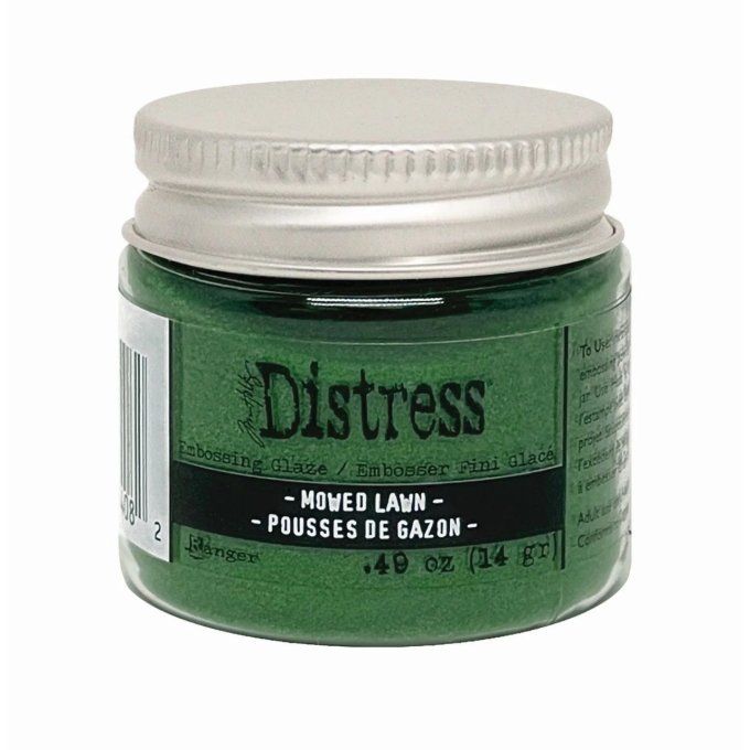 Distress Embossing glaze, Tim Holtz, couleur : Mowed lawn