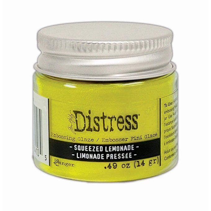 Distress Embossing glaze, Tim Holtz, couleur : squeezed lemonade