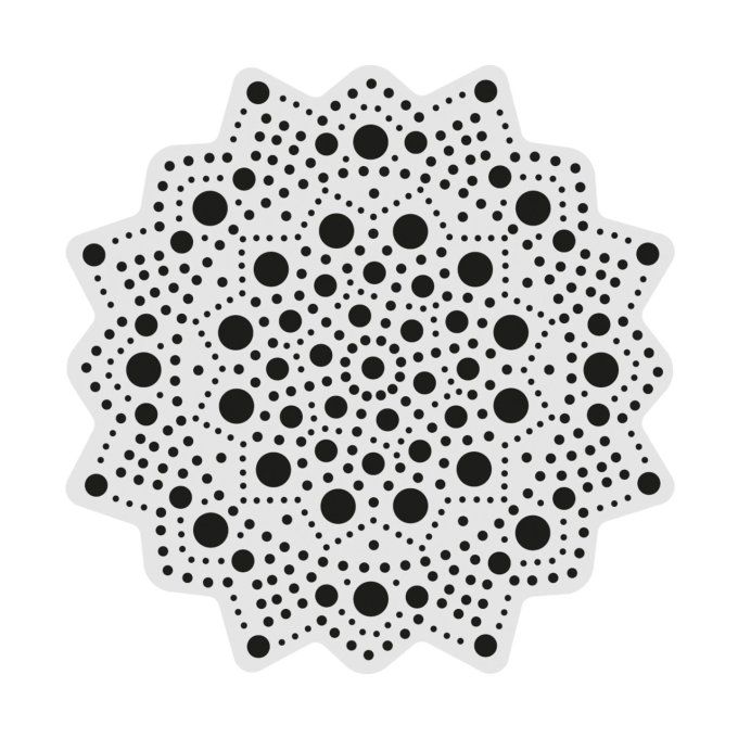 Aladine, Dot painting, Support 10cm de diamètre, + 1 pochoir