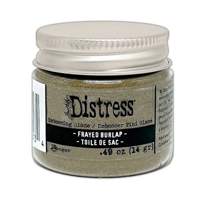 Distress Embossing glaze, Tim Holtz, couleur : Frayed burlap