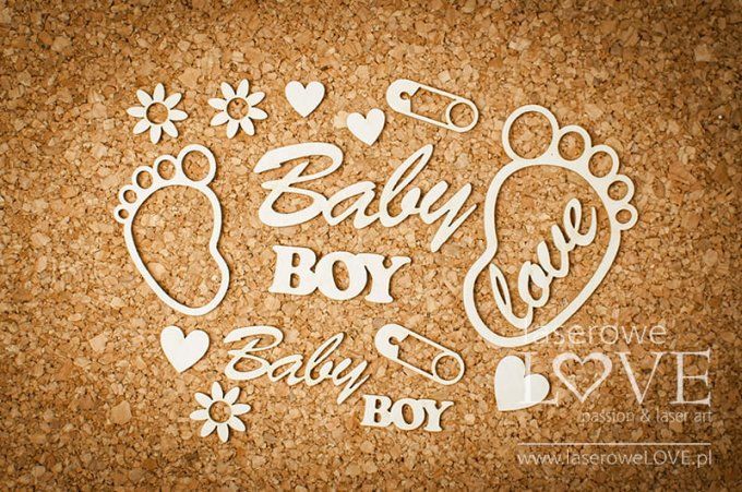 15 chipboards, Bébé  - dimension de la planche : 9x14cm environ