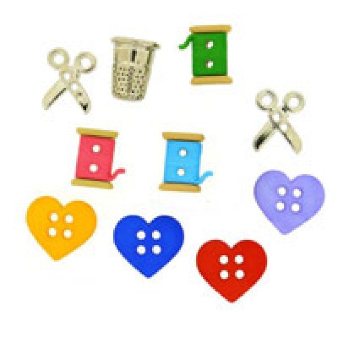 12 Boutons - thème couture 