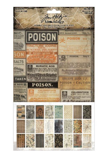 Livret de fonds, Idea-ology - Halloween - 24 feuilles - dimension 15x25cm environ