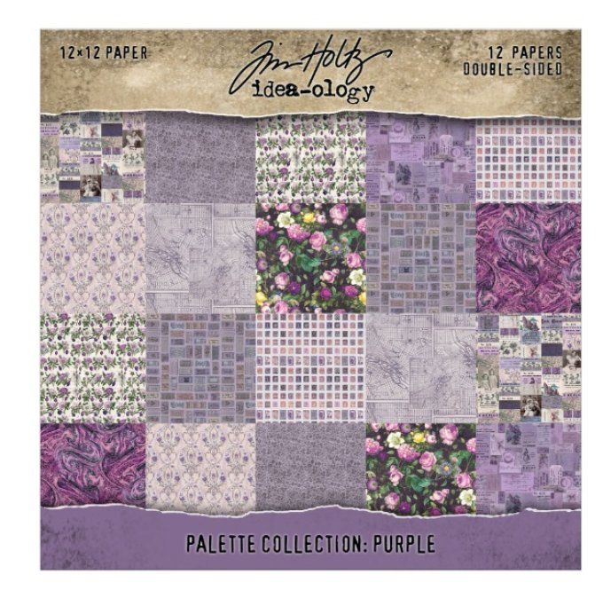 12 feuilles, 30x30cm, Idea-ology, Palette collection - Purple