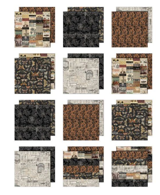 12 feuilles, 30x30cm, Idea-ology, Palette collection - Halloween