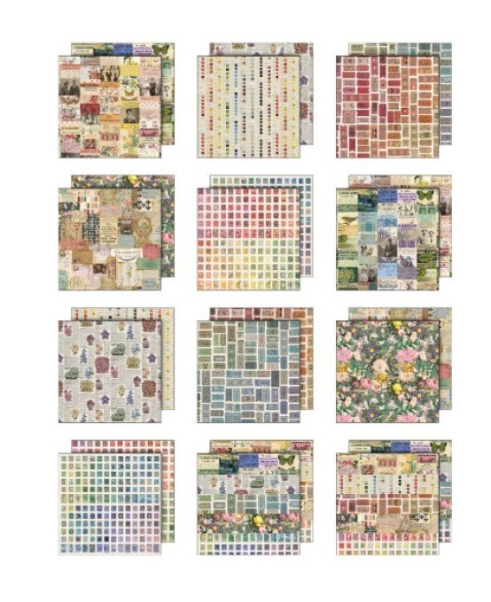 12 feuilles, 20x20cm, Idea-ology, Palette collection - Multi