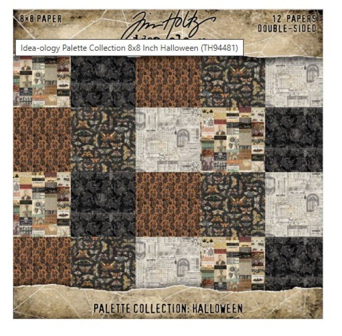 12 feuilles, 20x20cm, Idea-ology, Palette collection - Halloween