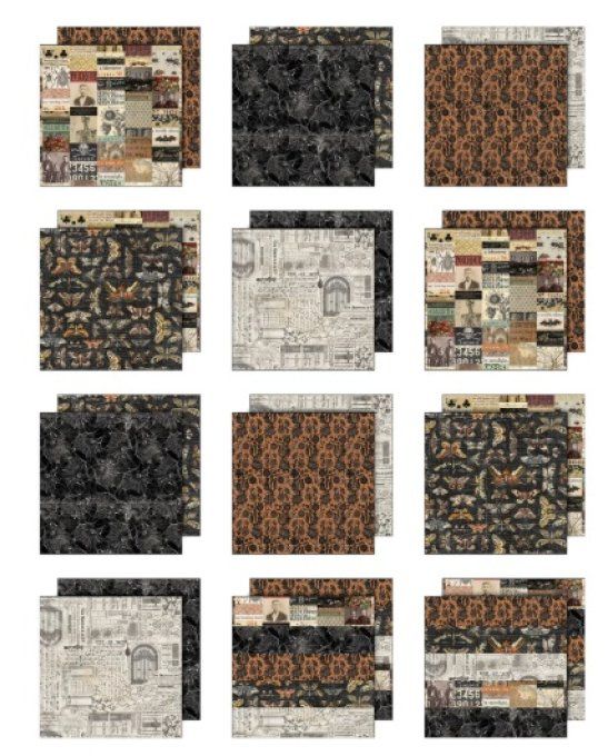 12 feuilles, 20x20cm, Idea-ology, Palette collection - Halloween