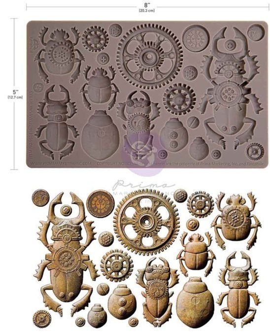 Moule, Prima, Steampunk beetles, 12.70x20.32cm