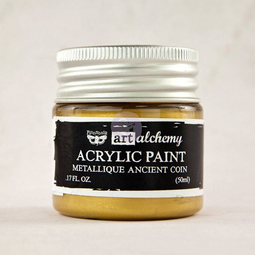 Peinture acrylique métallique or 50ml.