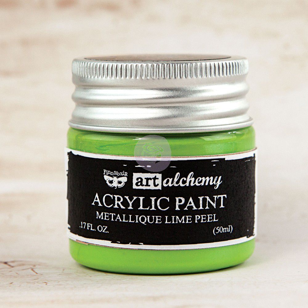 Art alchemy, peinture acrylique metallique, Lime peel, 50ml