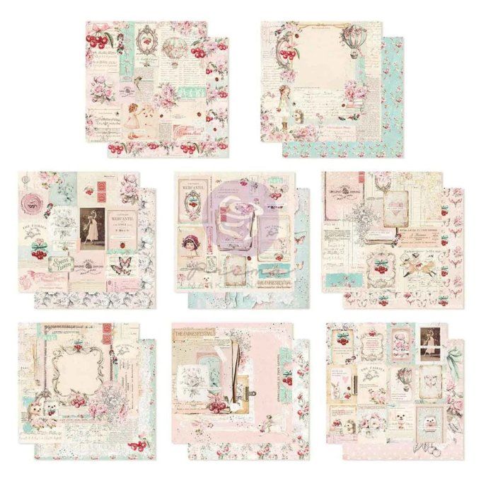16 feuilles format 30x30cm, Cherry sweet - Prima marketing