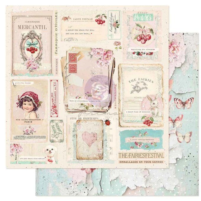 16 feuilles format 30x30cm, Cherry sweet - Prima marketing