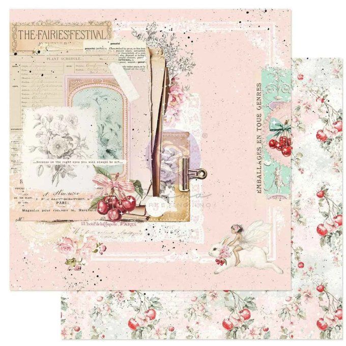 16 feuilles format 30x30cm, Cherry sweet - Prima marketing