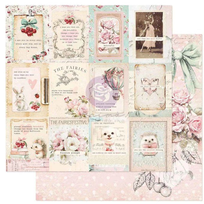 16 feuilles format 30x30cm, Cherry sweet - Prima marketing