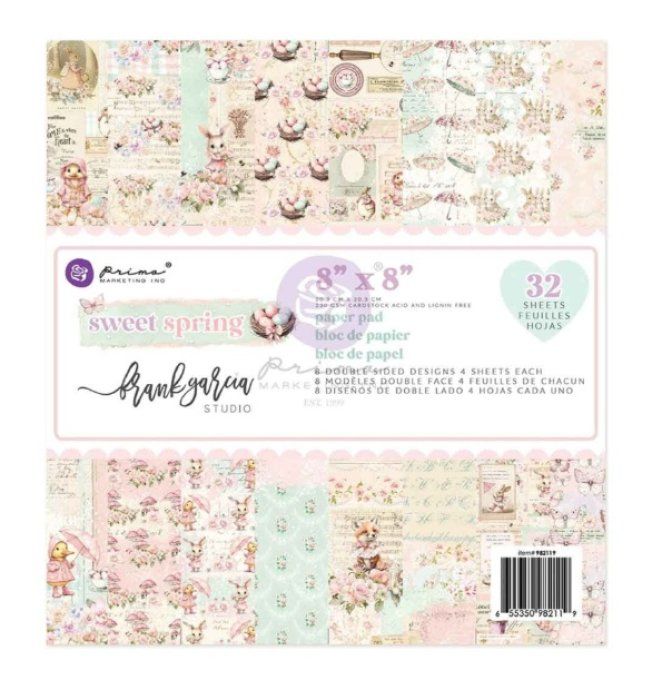 32 feuilles format 15x15cm, Sweet spring - Prima marketing 